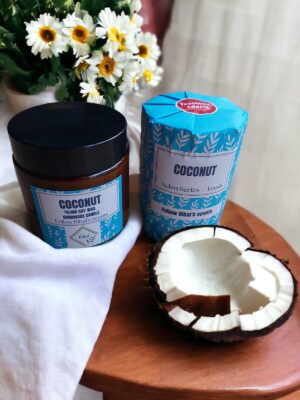 Bihal Hindistan Cevizi Kokulu Doğal Soya Wax Ahşap Fitil Mum (100ml - 230 gr )